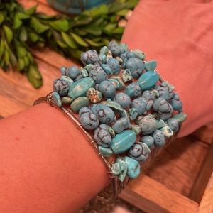 Turquoise and Silver Cuff Bracelet